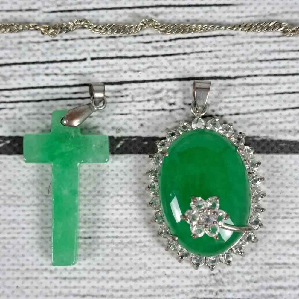 18k GP Gold Necklace Lot With Pendants